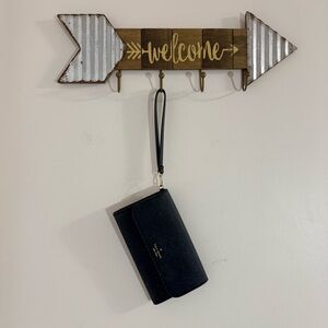 Kate Spade Black Glitter Large Wristlet